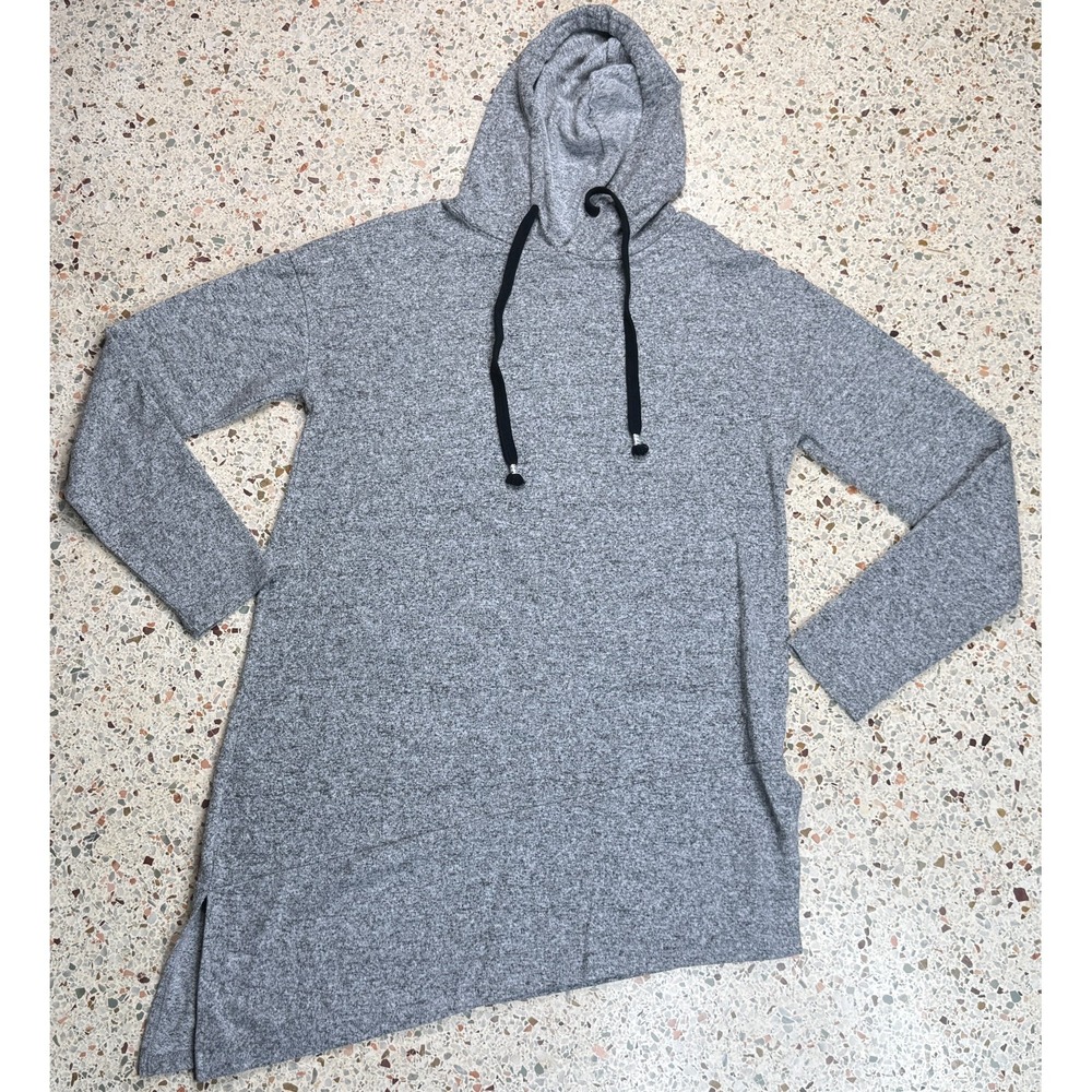 Long Tall Sally LTS Women's Gray Long Sleeve‎ Bottom Angled Hoodie Size 8